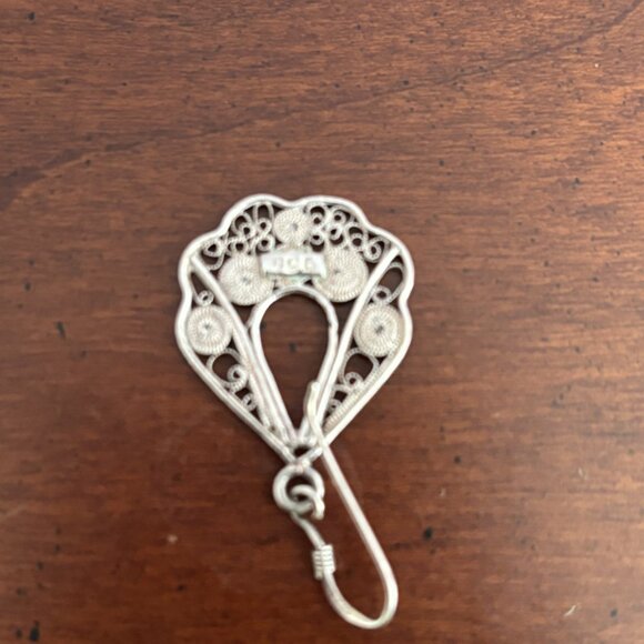 Sterling Silver 925 Filigree Teardrop Earrings – Vintage-Inspired, Elegant - Picture 6 of 6